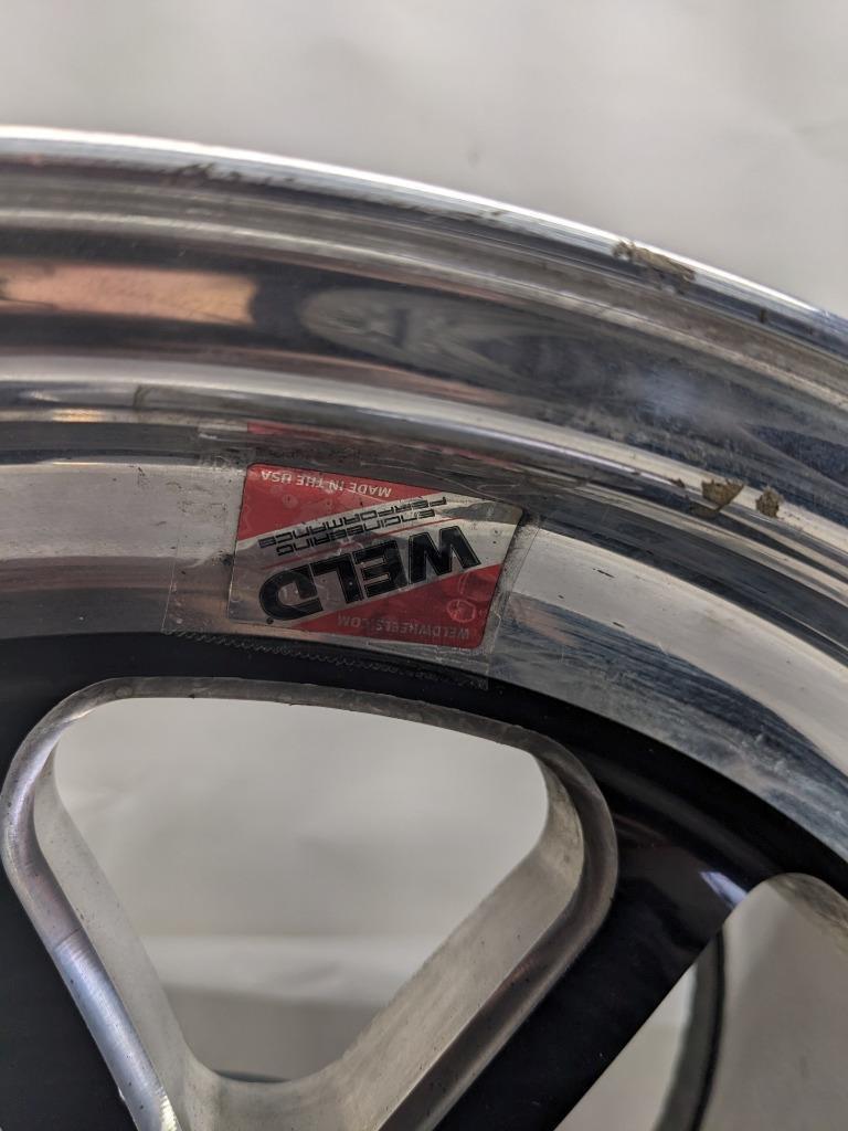 1 WELD RACING 76HB7100W67A WHEEL RT-S S76 FORGED ALUMINUM BLACK 17X10 USED B2