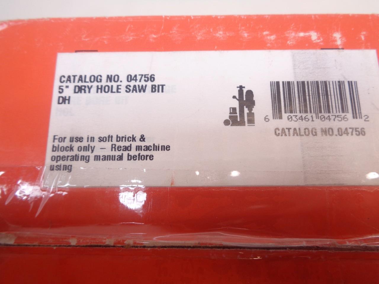 1 NEW DIAMOND PRODUCTS 04756 HEAVY DUTY DRY 5" BIT-HOLE SAW R7