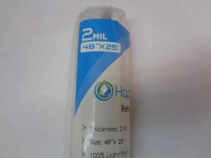 NEW HAPPY HYDRO 2 MIL 48" X 25' REFLECTIVE MYLAR FILM 4 PACK SR