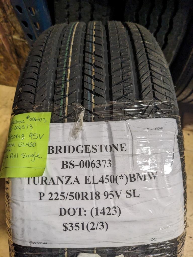 BRIDGESTONE TURANZA EL450 (*) BMW P 225 50 18 95V SL TIRE 006373 CQ3