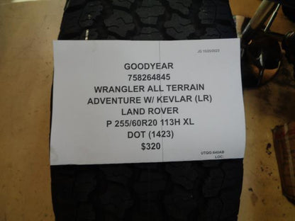 4 GOODYEAR WRANGLER A/T ADVENTURE LAND ROVER 255 60 20 113H XL TIRE 758264845