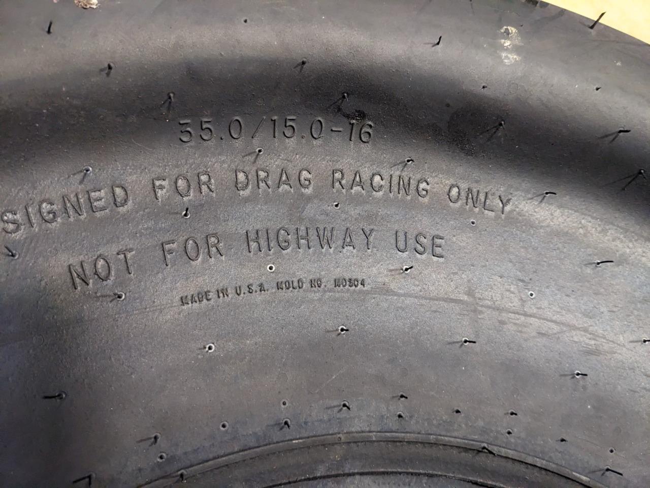 2 MICKEY THOMPSON ET DRAG WL 35 15 16 DRAG TIRES ROLLOVER 109-1/2" 250839 CQ3