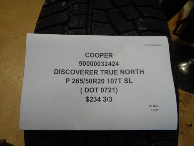 4 COOPER DISCOVERER TRUE NORTH P 265 50 20 107T SL TIRES 90000032424 CQ2