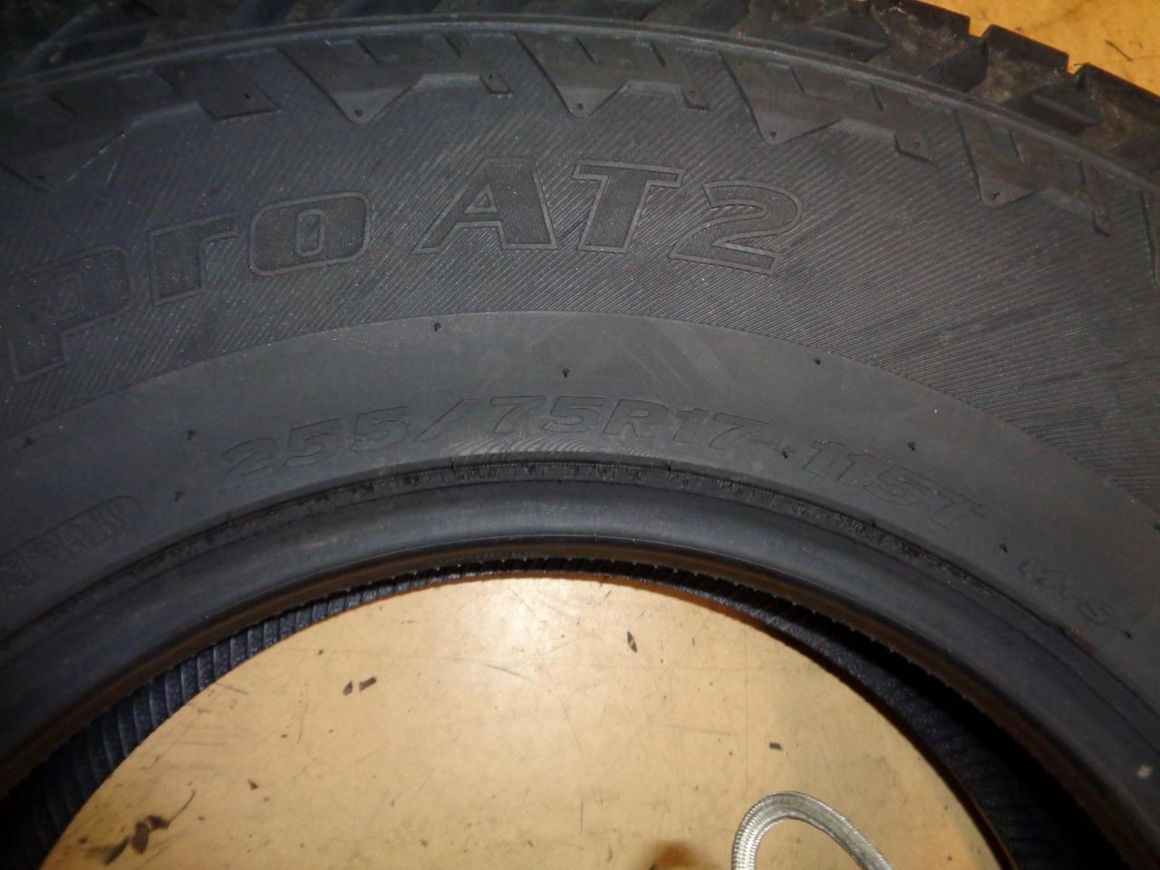 1 HANKOOK DYNAPRO AT2 BSW (RF11) P 255 75 17 115T SL TIRE 1021538