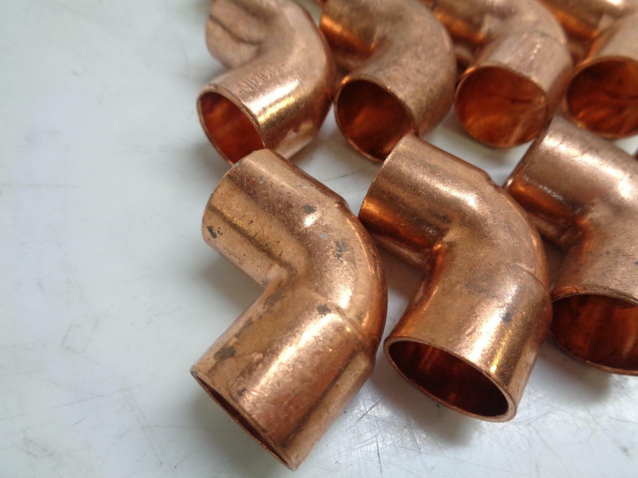 1 NEW 40 PACK MUELLER/NIBCO 1/2" WROT COPPER 90 DEGREE ELBOW CxC R10TC
