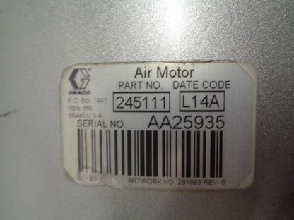 GRACO AIR MOTOR 100 MAX PSI 245111 NEW BSR1.1
