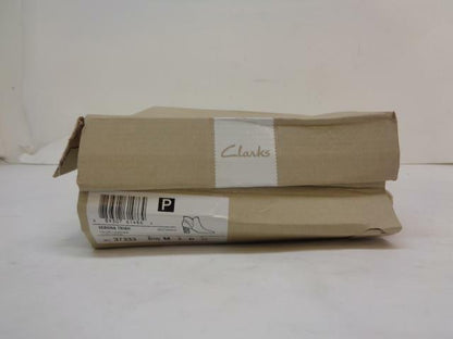 NEW CLARKS VERONA TRISH BROWN LEATHER 2 INCH HEELED BOOTS US 6.5 M SR