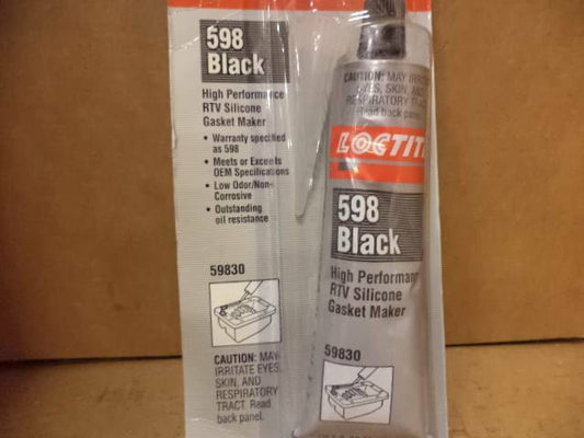 8 PACK OF NOS 2.36OZ LOCTITE 598 BLACK HIGH PERFORMANCE RTV SILICONE 59830 R11TC