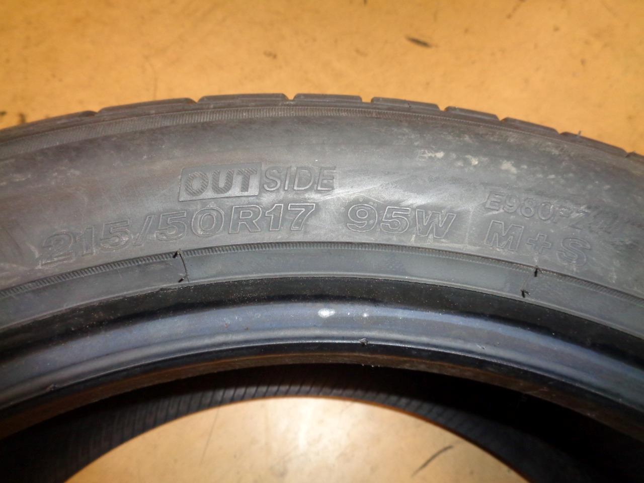 1 BRIDGESTONE POTENZA RE980 A/S+ P 215 50 17 95W XL TIRE 012756 CQ1