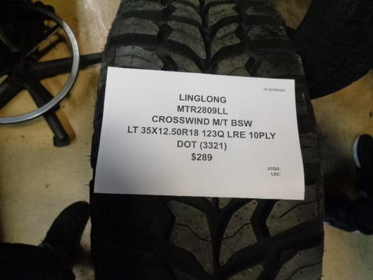 1 LINGLONG CROSSWIND MT BSW LT 35 12.5 18 123Q LRE 10PLY MTR2809LL TIRE BQ1