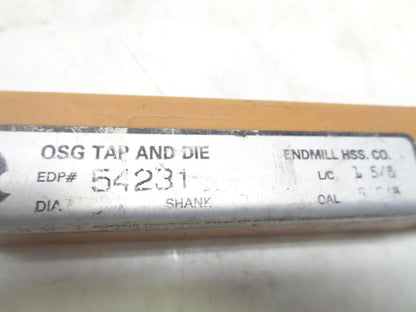 NEW OSG 54231 HIGH SPEED STEEL  END MILL 3/4"x1-5/8" 4 FLUTE R22T6BE