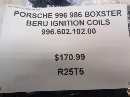 USED SET OF 6 PORSCHE 996 986 BOXSTER BERU IGNITION COILS 996.602.102.00  R25T5