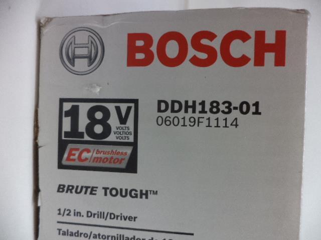 ONE NEW INCOMPLETE BOSCH CORDLESS BRUTE TOUGH DRILL/DRIVER KIT DDH183-01 BSR35