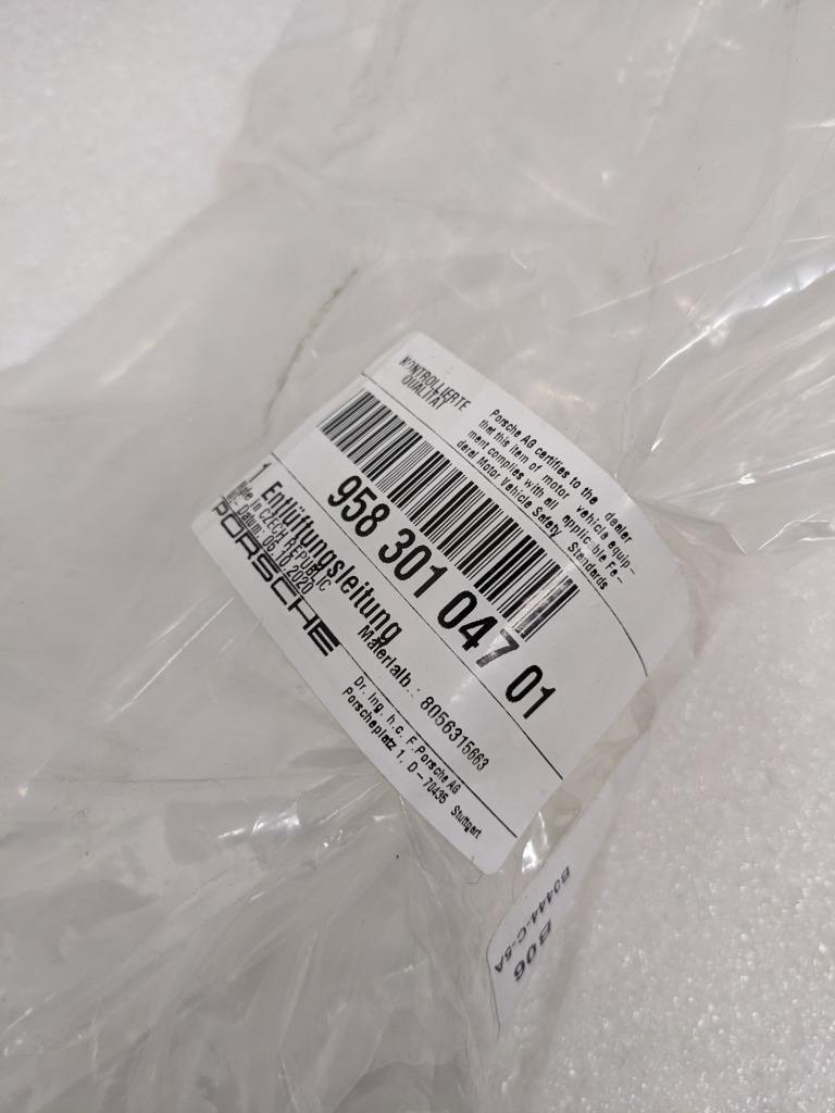 PORSCHE 95830104701 VENT LINE FOR PORSCHE NEW PGB2TB