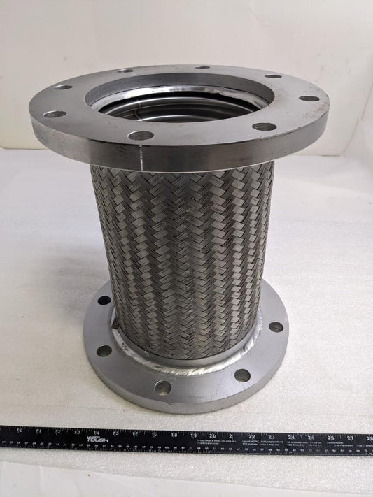 UNBRANDED BRAIDED FLEXIBLE CONNECTOR 15-3/16"X13-1/2" 8 BOLT SS NEW H1