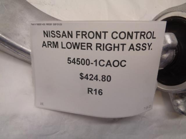 NISSAN FRONT CONTROL ARM LOWER RIGHT ASSY . 54500-1CAOC R16