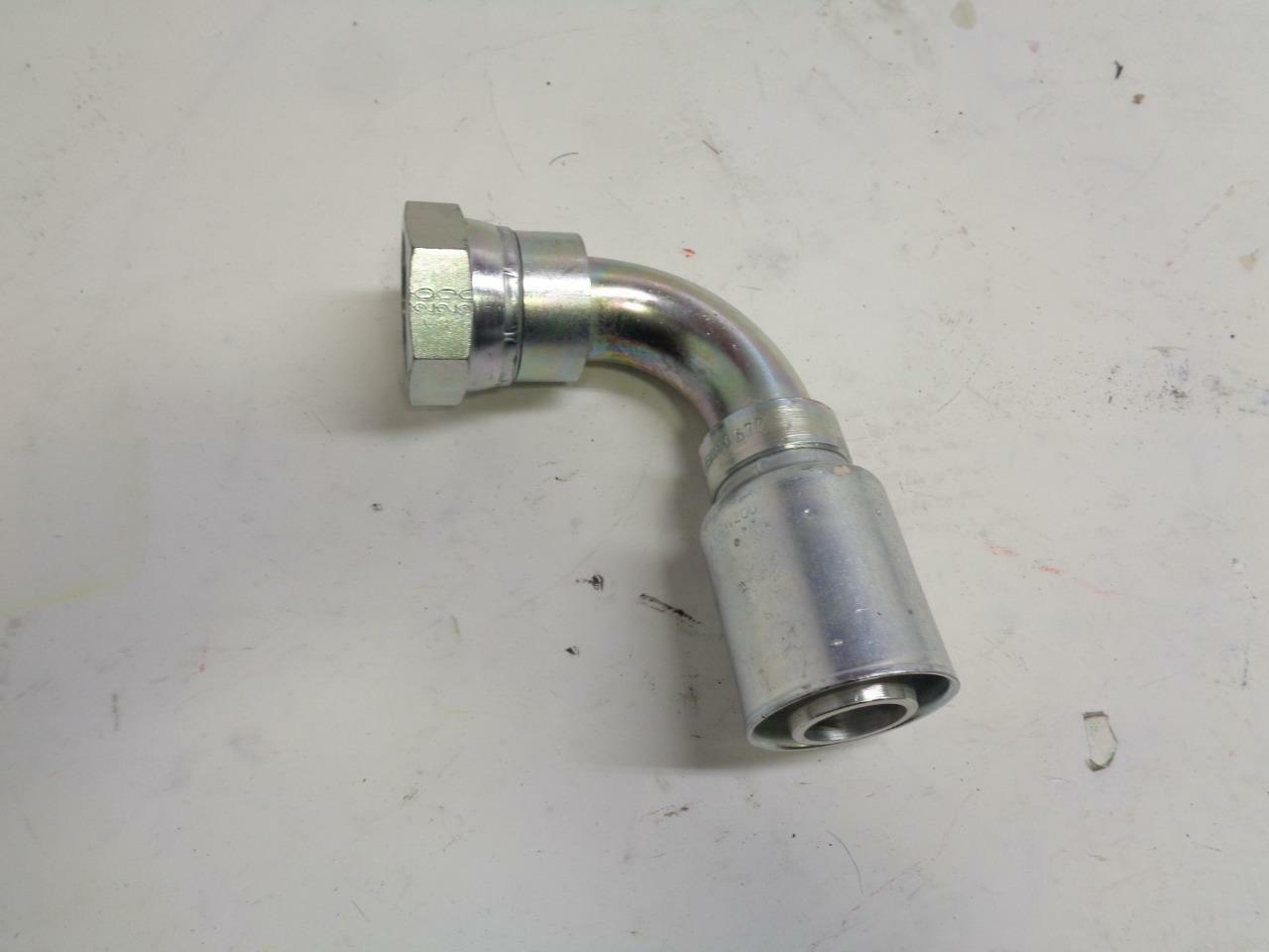 NEW EATON WEATHERHEAD CRIMP HOSE FITTING FEMALE SWIVEL 90 DEG ELBOW 20-677 R10TD