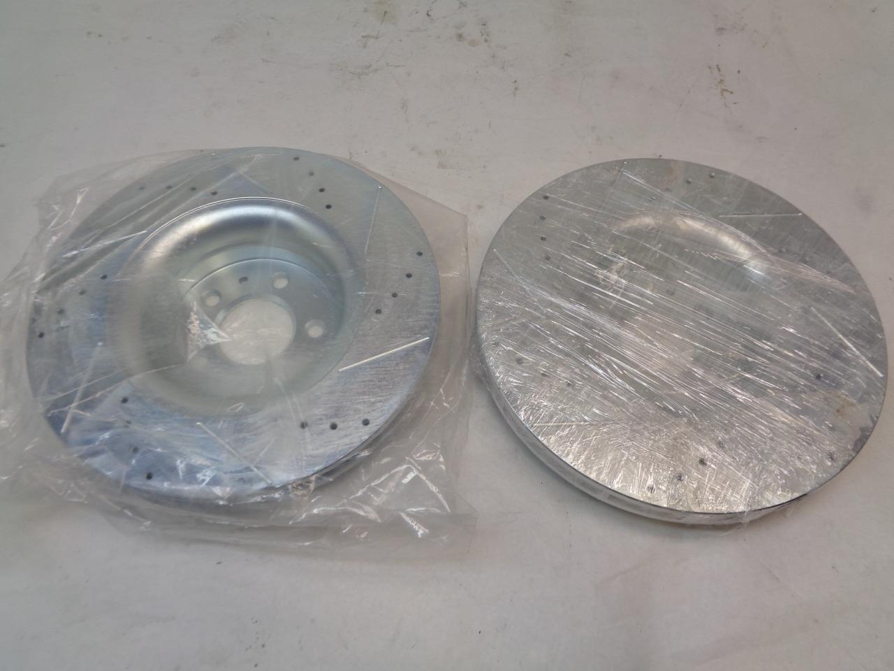 POWER STOP FRONT PAIR DRILLED & SLOTTED BRAKE ROTOR FITS 15-17 FORD MUSTANG R5