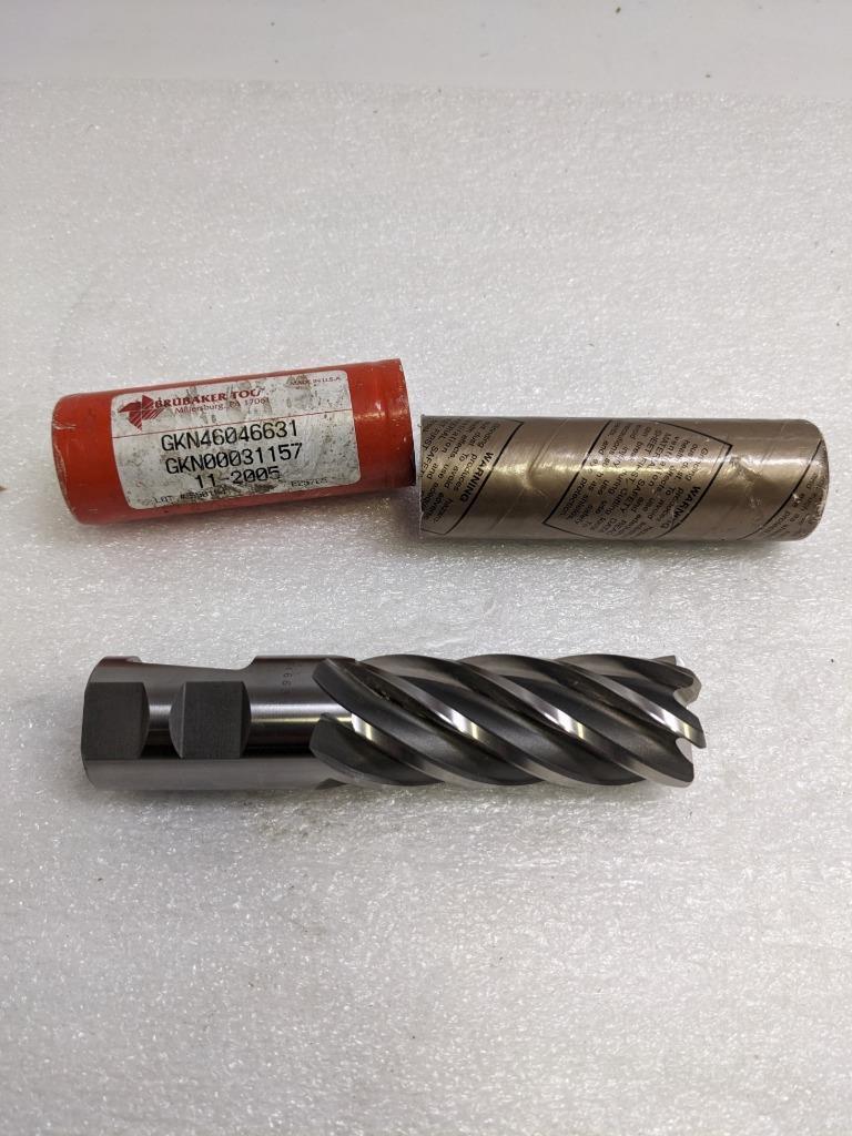 BRUBAKER TOOL 550154 RH END MILL M42 6-FLUTE 1-1/4" DIA. NEW R22T5
