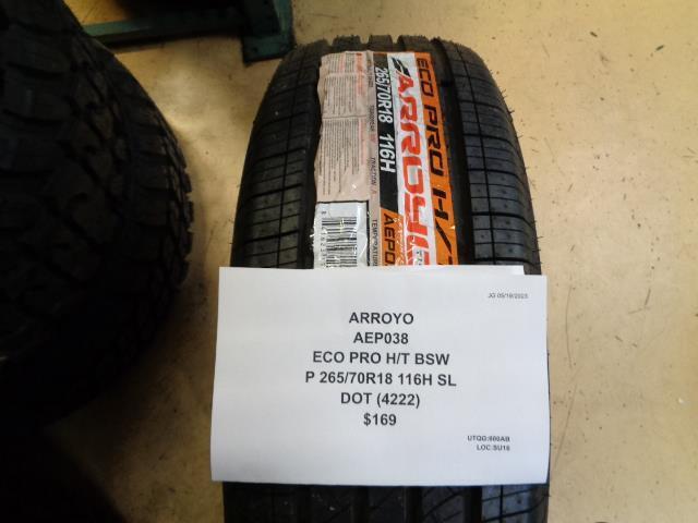 2 ARROYO ECO PRO H/T BSW P 265 70 18 116H SL HIGHWAY TIRES AEP038 BQ3