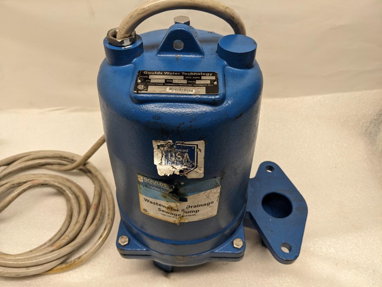 GOULDS WS1512BFH 1.5HP SUBMERSIBLE SEWAGE PUMP SINGLE PHASE 230V NEW  B1B2