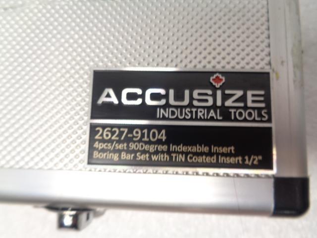 ACCUSIZE 4PCS/SET 90 DEG 1/2" INDEXABLE INSERT BORING BAR SET WITH 2627-9104 R22