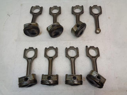 USED 8-PC SET PORSCHE 996 CONNECTING RODS W/ 7 PISTONS 9481031105R R24