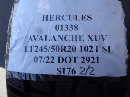 2 NEW TIRES HERCULES AVALANCHE XUV LT 245 50 20 102T SL 03118 SU16