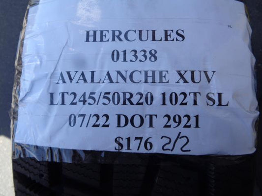 2 NEW TIRES HERCULES AVALANCHE XUV LT 245 50 20 102T SL 03118 SU16