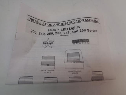 NEW STAR WARNING SYSTEMS STAR HALO BLUE WARNING LIGHT 257HTSL-B SR