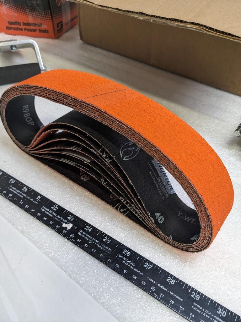 DYNABRADE 01845 AIR MOTOR 7200 RPM & DYNALINE SANDER 57407 2-3/4"X8" NEW BSR3.1