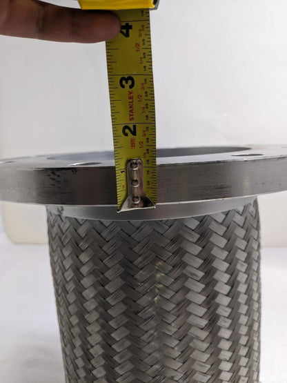 UNBRANDED BRAIDED FLEXIBLE CONNECTOR 15-3/16"X13-1/2" 8 BOLT SS NEW H1