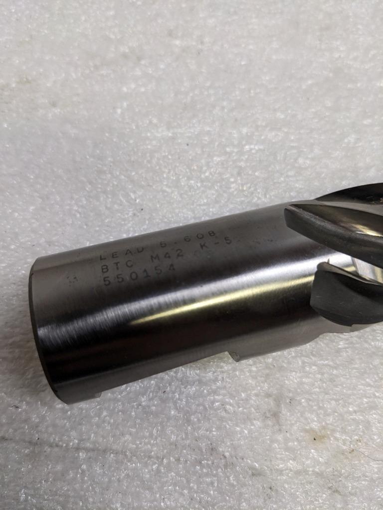 BRUBAKER TOOL 550154 RH END MILL M42 6-FLUTE 1-1/4" DIA. NEW R22T5