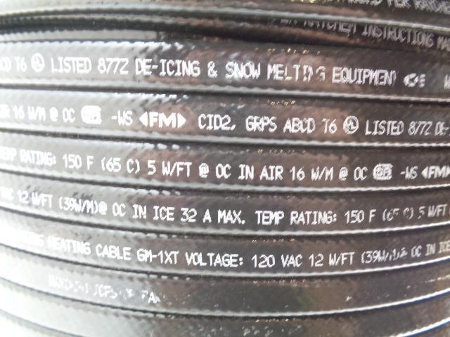 NVENT RAYCHEM ICESTOP GM1XT 120V SELF REGULATING HEATING CABLE 1000FT NEW H2