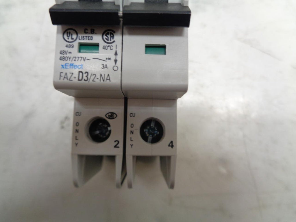 NEW EATON FAZ-D3/2-NA CIRCUIT BREAKER 102181 R4TB