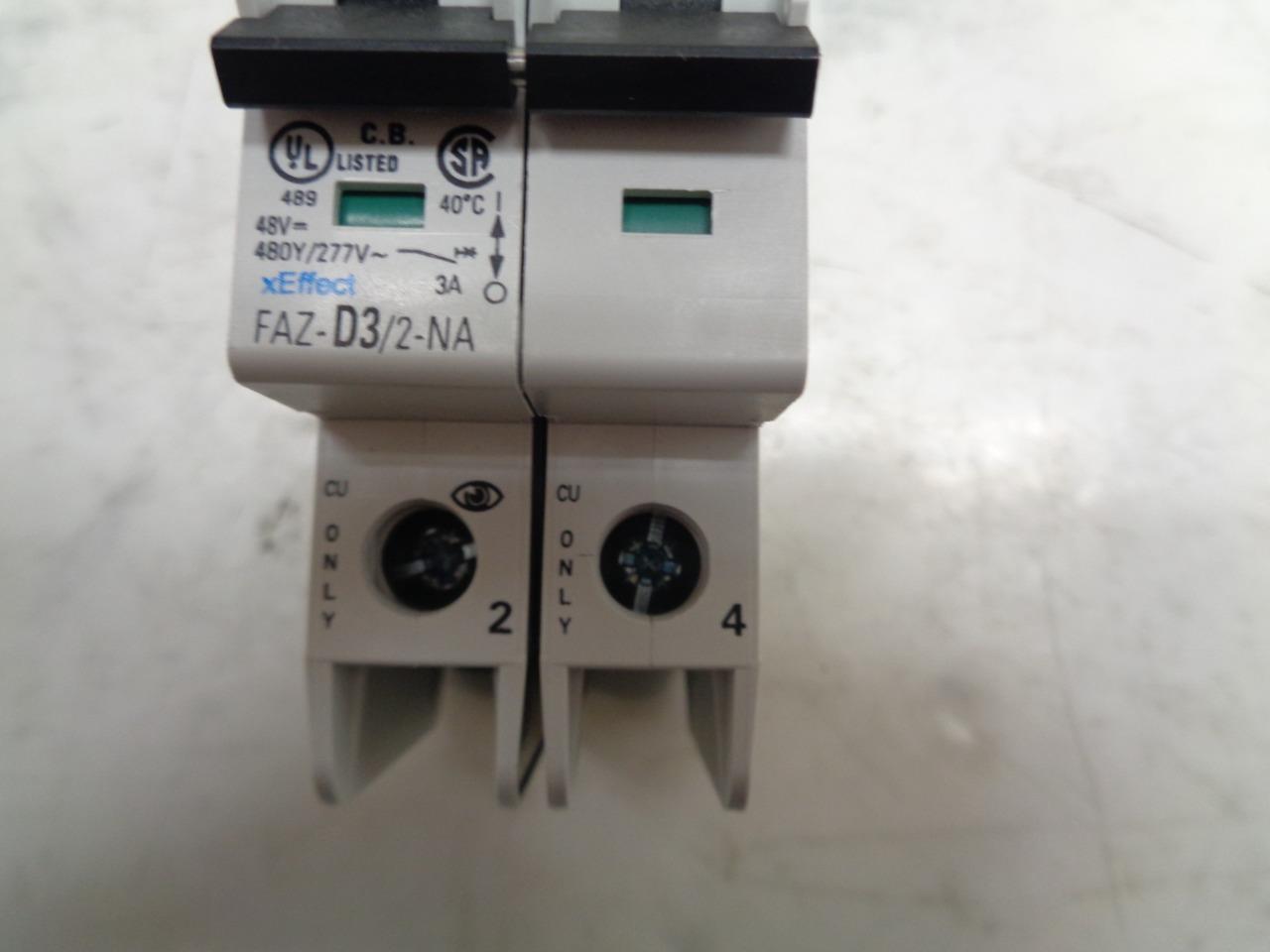 NEW EATON FAZ-D3/2-NA CIRCUIT BREAKER 102181 R4TB