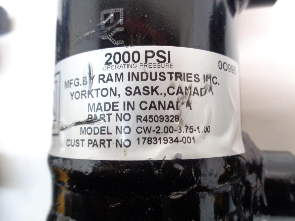 RAM INDUSTRIES HYDRAULIC CYLINDER 2000PSI R4509328 CW-2.00-3.75-1.00 R10