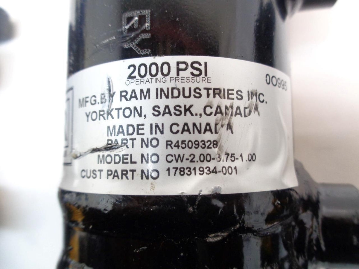 RAM INDUSTRIES HYDRAULIC CYLINDER 2000PSI R4509328 CW-2.00-3.75-1.00 R10