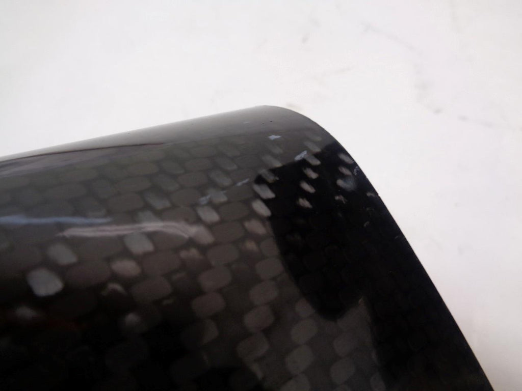 *SCRATCHED 18.5" TRIANGLE CARBON FIBER MOTORCYCLE EXHAUST SLIP ON COVER R16