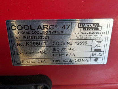 LINCOLN ELECTRIC ASPECT 375 AC/DC READY-PAK WELDING CART K3950-1 BAY3