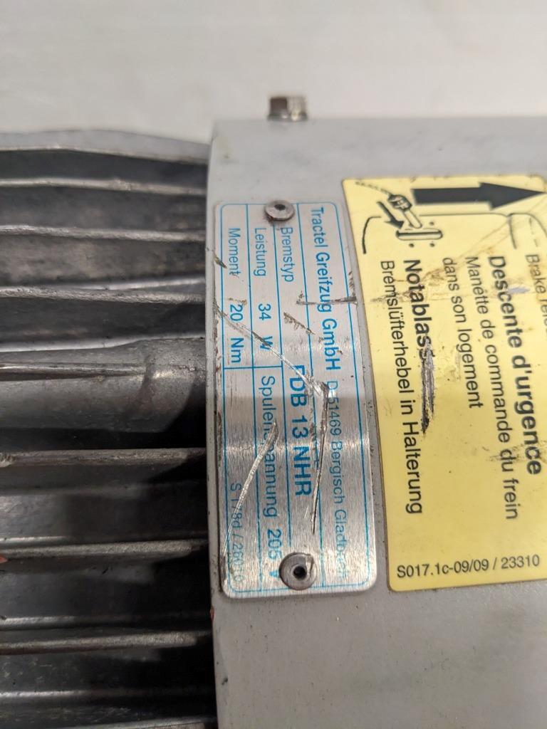 USED TIRAK TM ELECTRIC ROPE HOIST 2017 839KG / 1849LBS TYPE XE 1030 PO BSRG4