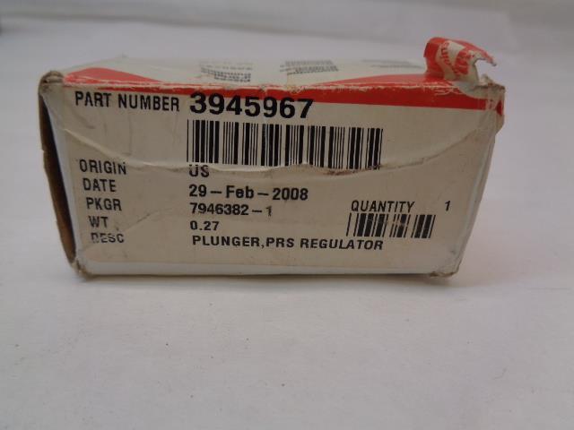 NEW GENUINE CUMMINS PRESSURE REGULATOR PLUNGER 3945967 R11TC