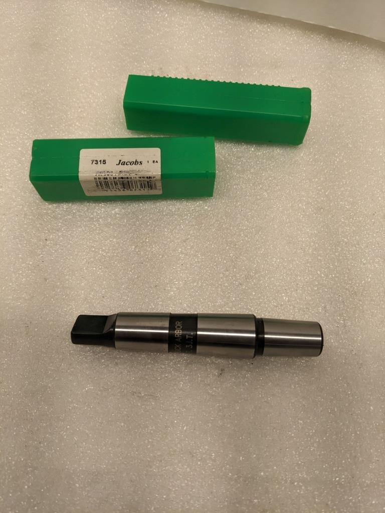 JACOBS 7315 MILLING CUTTER DRILL CHUCK ARBOR MORSE TAPER SHANK 3MT NEW R22T5
