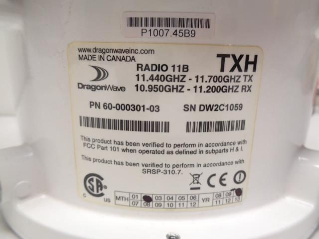 NEW DRAGONWAVE HORIZON DUO 11GHz TXH 60-000301-03 R28