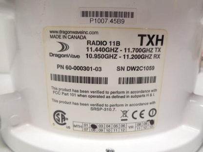 NEW DRAGONWAVE HORIZON DUO 11GHz TXH 60-000301-03 R28