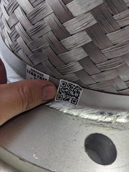 UNBRANDED BRAIDED FLEXIBLE CONNECTOR 15-3/16"X13-1/2" 8 BOLT SS NEW H1