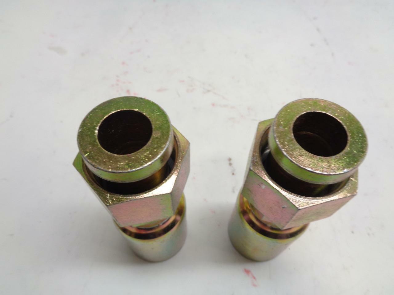 1 NEW 2 PACK EATON HYDRAULIC 16U-S76 PERM-CRIMP HOSE END R1/R2AT 16US76 R10TD
