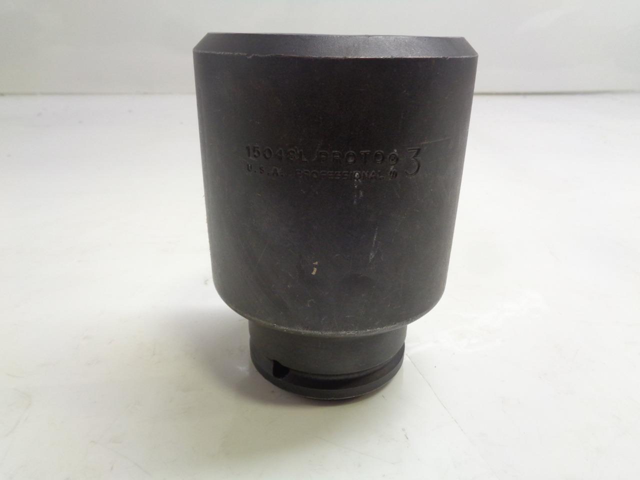 NEW STANLEY PROTO 1-1/2" DRIVE IMPACT SOCKET 3" SIX POINT 15048L R22