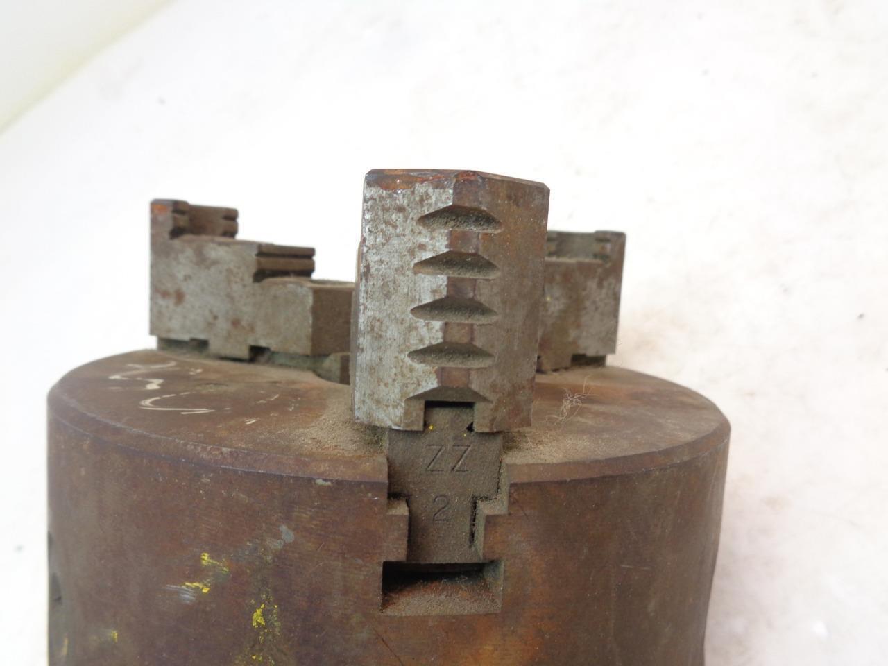 ROHM 6-1/4" DIAMETER 3 JAW SELF-CENTERING LATHE CHUCK W/ MOUNTING BOLTS USED H1