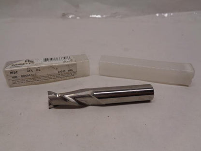 1 NEW BASSETT B52045 END MILL 1/2 2FI CARBIDE R22BC